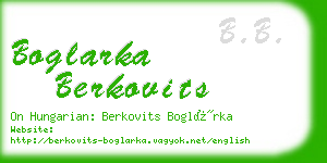 boglarka berkovits business card